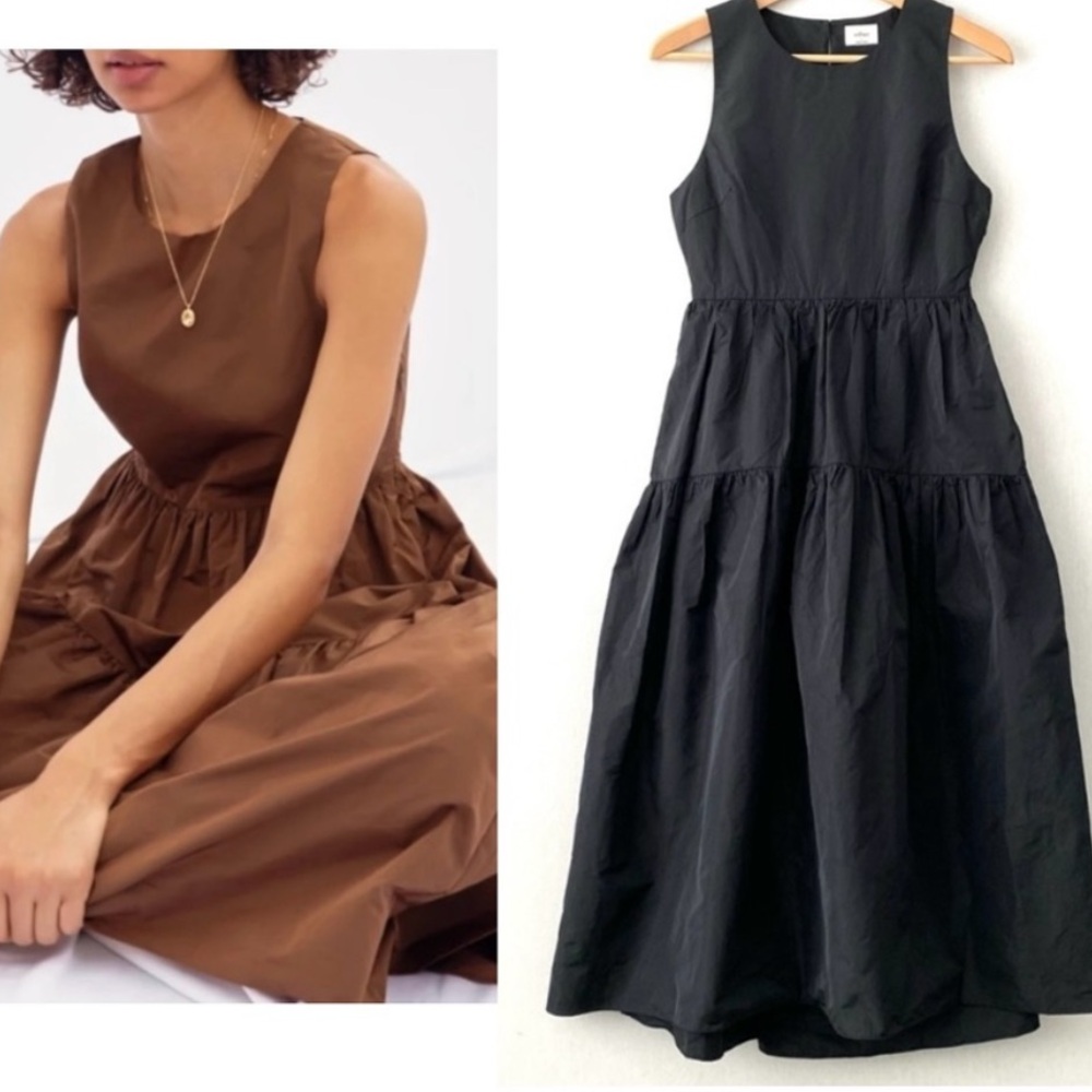 ARITZIA||Wilfred~Italian Taffeta Midi Dress - Picture 2 of 12